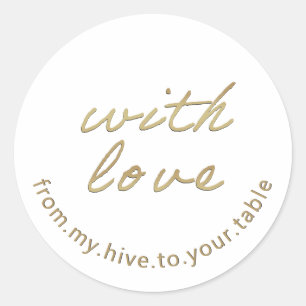 With Love Backyard Honey Promotional Apiary Label 