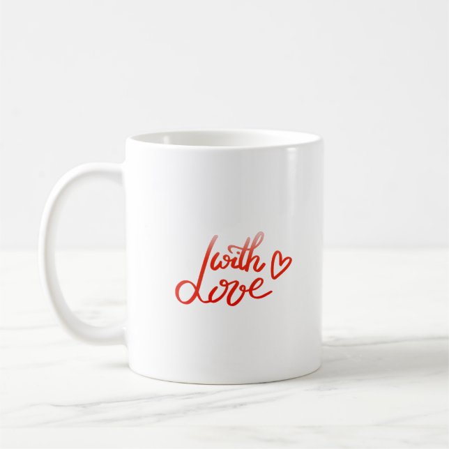 with love coffee mug (Left)