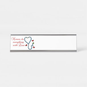 With Love Desk Name Plate