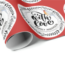 WITH LOVE Festive Winter Robin Personalised