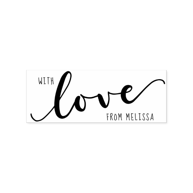 With LOVE from - Personalised Rubber Stamp (Imprint)