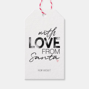 With Love From Santa Personalized Gift Tag