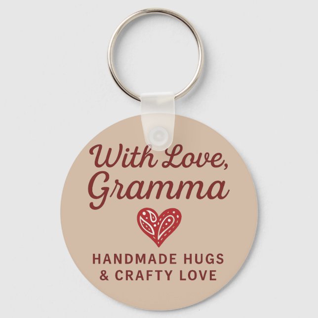 With Love, Gramma Hat Key Ring (Front)