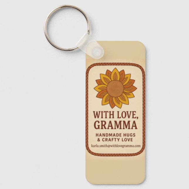 With Love, Gramma Key Chain2 Key Ring (Front)