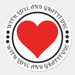 With Love & Gratitude Classic Round Sticker
