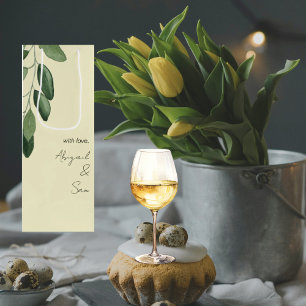 With Love Personalised Names Yellow Wedding Wine Gift Bag