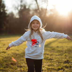 With Love Personalized Kids Pullover Hoodie