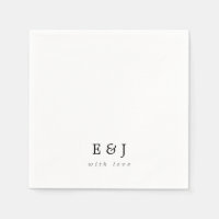 With Love Simple Elegant Couple Monogram Wedding