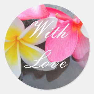With Love Wedding Envelope seals Frangipani Fever