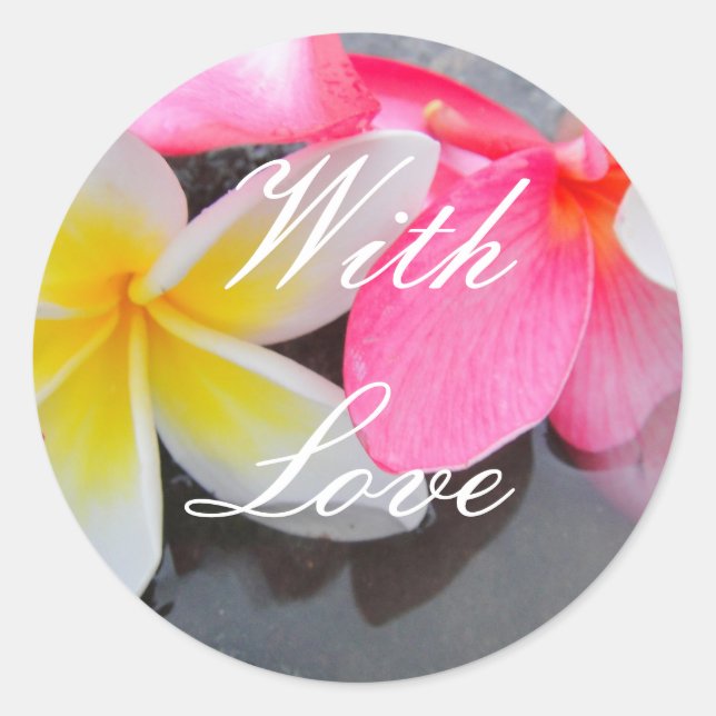 With Love Wedding Envelope seals Frangipani Fever (Front)