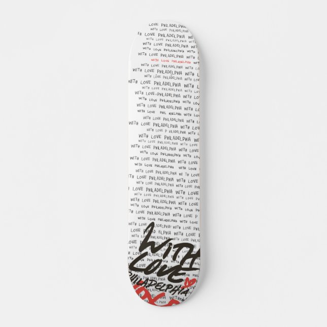 "With Love' words Skateboard (Front)