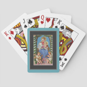 With Madonna And Child Playing Cards