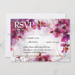 With menu Fuchsia Enchantment: Watercolor
