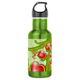With much Love Red Yellow Hearts Fractal Art 532 Ml Water Bottle