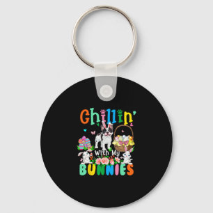 With My Bunnies Easter Day Bunnies French Bulldog Key Ring