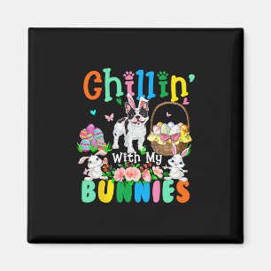 With My Bunnies Easter Day Bunnies French Bulldog Magnet