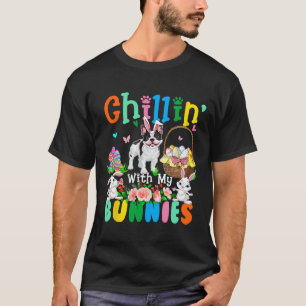 With My Bunnies Easter Day Bunnies French Bulldog  T-Shirt