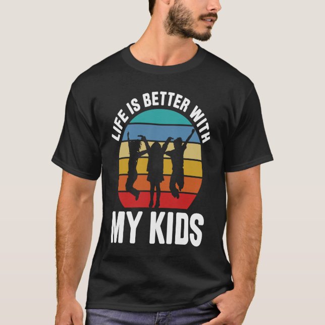 With My Kids Daycare Provider Daycare Teacher T-Shirt (Front)