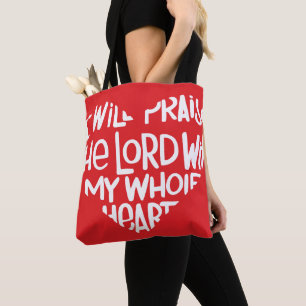 With my whole heart tote bag