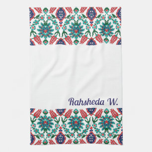 With name 💙❤️💚 Beautiful Turkish tiles Tea Towel