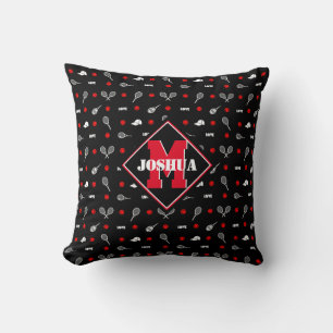 With name 🎾black and white tennis🎾 cushion