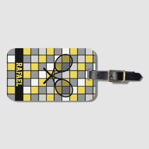 With name checked🎾tennis rackets luggage tag