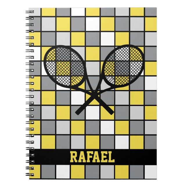 With name checked🎾tennis rackets  notebook (Front)