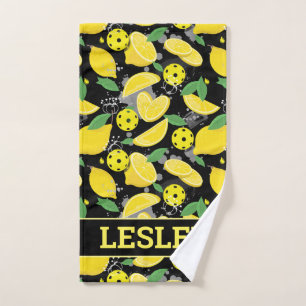 🍋With name🍋 lemon pickleball Hand Towel