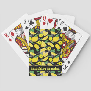 🍋With name or text 🍋  lemon pickleball   Playing Cards