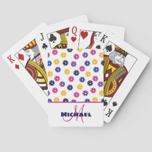 With name 💛Yellow and 💜purple pickleballs Playing Cards