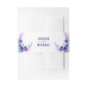 💍With names Cornflower Reverie  Invitation Belly Band