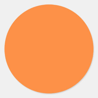 With Nothing On It Except Colour - Orange Classic Round Sticker