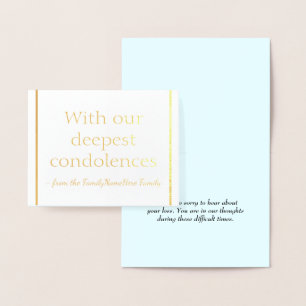 "With our deepest condolences" Sympathy Card