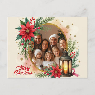 With own photo Hearth & Holly Holiday Postcard