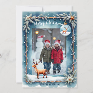 With own photo Snowlight Keepsake Holiday Card