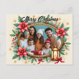 With own photo Starry Hearth Holiday Postcard