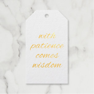With Patience Foil Gift Tag