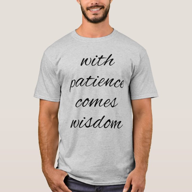 With Patience Men's Basic T-Shirt (Front)