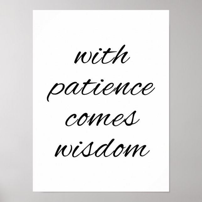 With Patience Poster (Front)