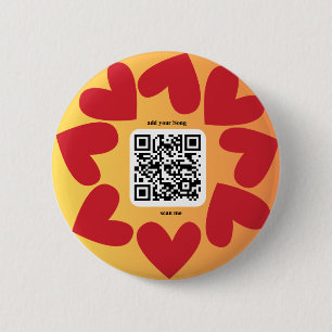 With personalized song by QR code 6 Cm Round Badge