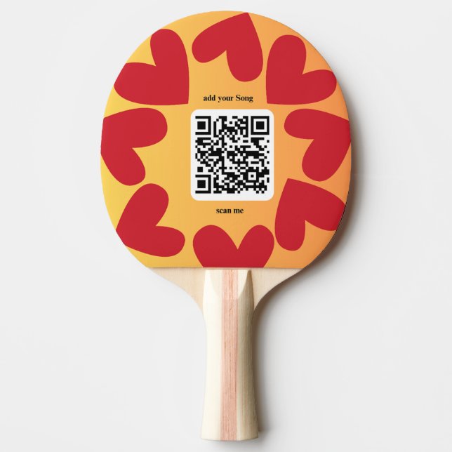 With personalized song by QR code Ping Pong Paddle (Front)