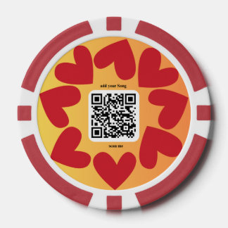 With personalized song by QR code Poker Chips
