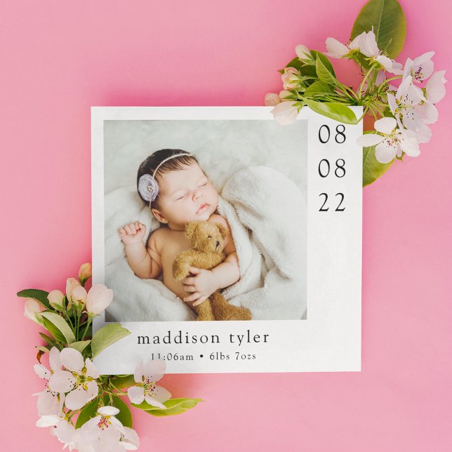 With Photo Baby Arrival Thank You Card (Creator Uploaded)