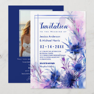 With photo Cornflower Reverie Invitation
