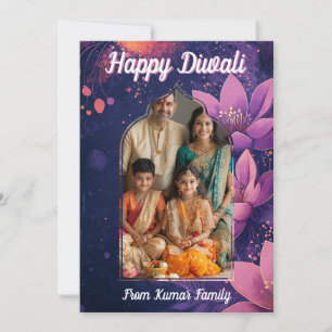 With Photo & custom text Glow & lotus, card