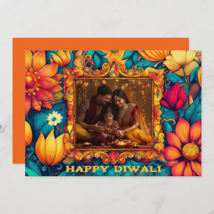 With Photo & custom text Happy Diwali