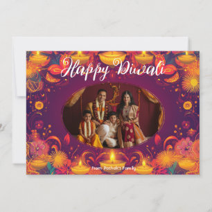 With Photo & custom text Lotus Ember card