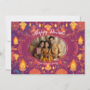 With Photo & custom text Lotus Flame card