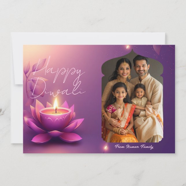 With Photo & custom text Sacred Glow card (Front)