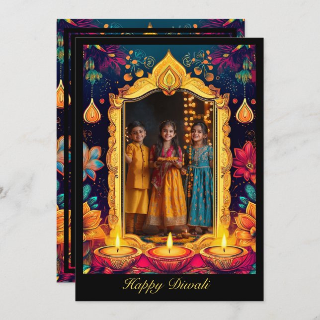 With photo Diwali Night Glow (Front/Back)